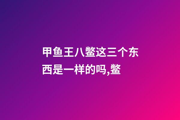 甲鱼王八鳖这三个东西是一样的吗,鳖(拍案惊奇)-第1张-观点-玄机派