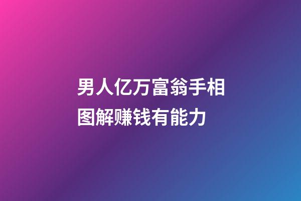男人亿万富翁手相图解赚钱有能力