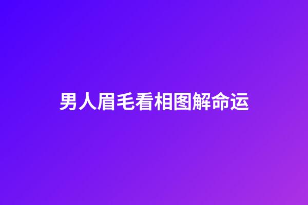 男人眉毛看相图解命运