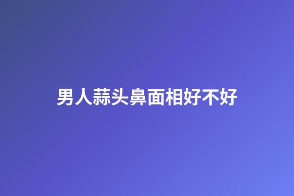 男人蒜头鼻面相好不好