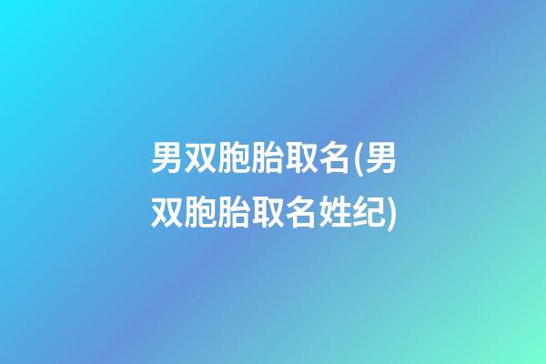 男双胞胎取名(男双胞胎取名姓纪)