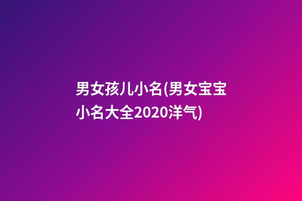 男女孩儿小名(男女宝宝小名大全2020洋气)