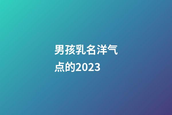 男孩乳名洋气点的2023