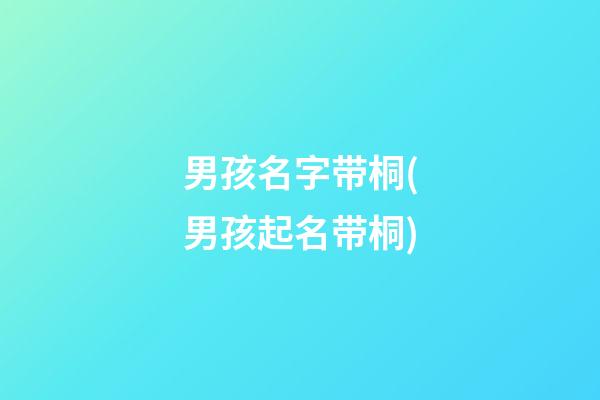 男孩名字带桐(男孩起名带桐)