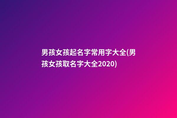 男孩女孩起名字常用字大全(男孩女孩取名字大全2020)