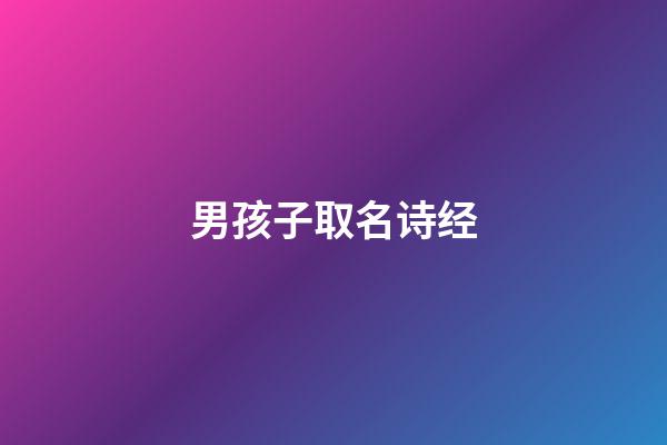 男孩子取名诗经