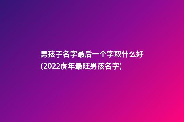 男孩子名字最后一个字取什么好(2022虎年最旺男孩名字)