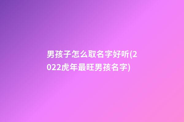 男孩子怎么取名字好听(2022虎年最旺男孩名字)