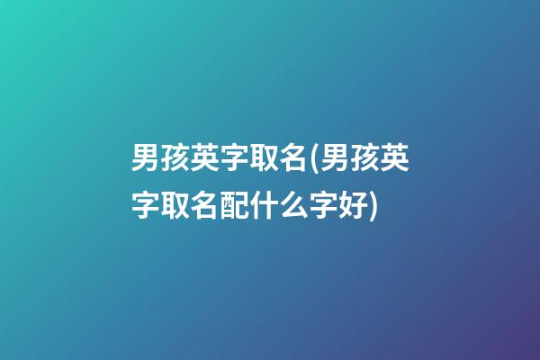 男孩英字取名(男孩英字取名配什么字好)