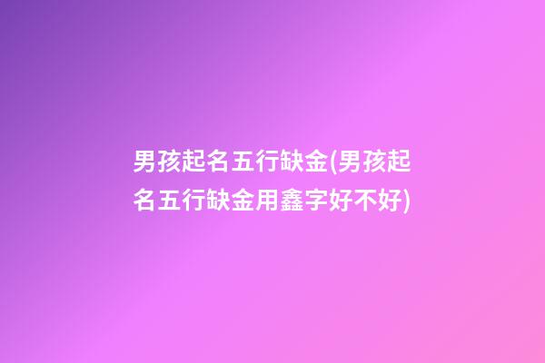 男孩起名五行缺金(男孩起名五行缺金用鑫字好不好)
