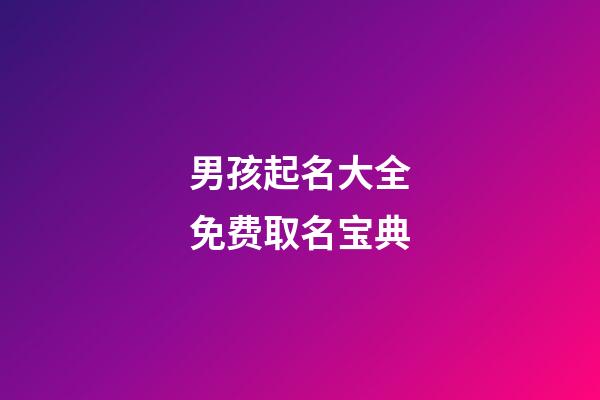 男孩起名大全免费取名宝典