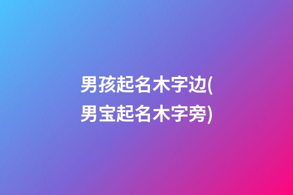 男孩起名木字边(男宝起名木字旁)