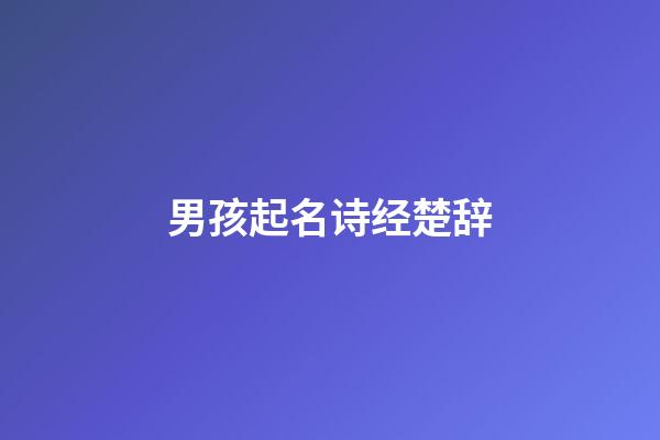 男孩起名诗经楚辞