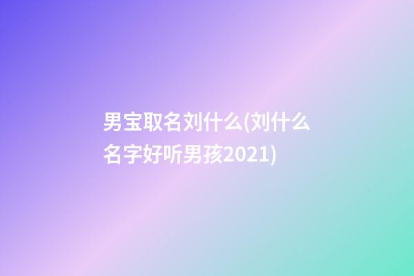 男宝取名刘什么(刘什么名字好听男孩2021)