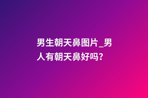 男生朝天鼻图片_男人有朝天鼻好吗？