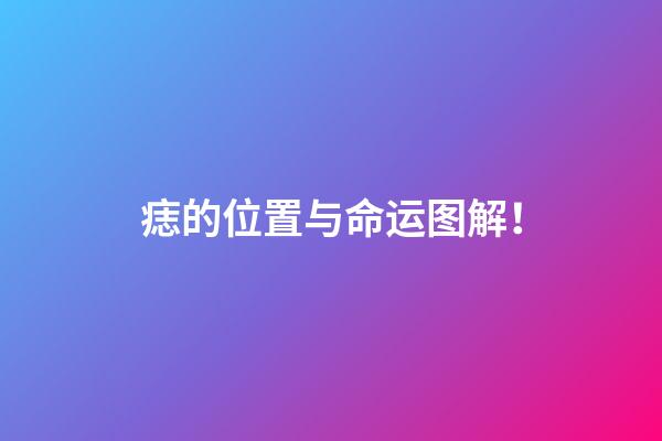 痣的位置与命运图解！