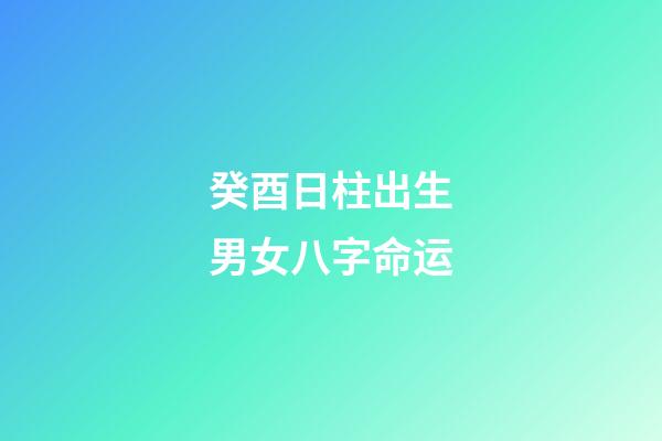 癸酉日柱出生男女八字命运