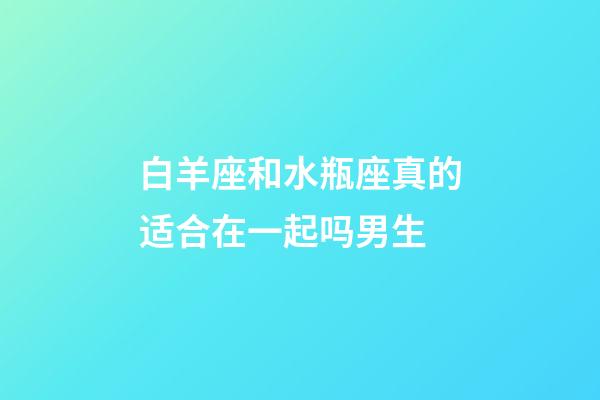 白羊座和水瓶座真的适合在一起吗男生-第1张-星座运势-玄机派