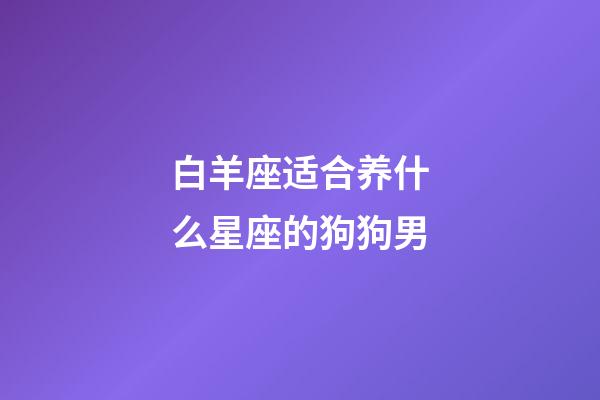 白羊座适合养什么星座的狗狗男-第1张-星座运势-玄机派