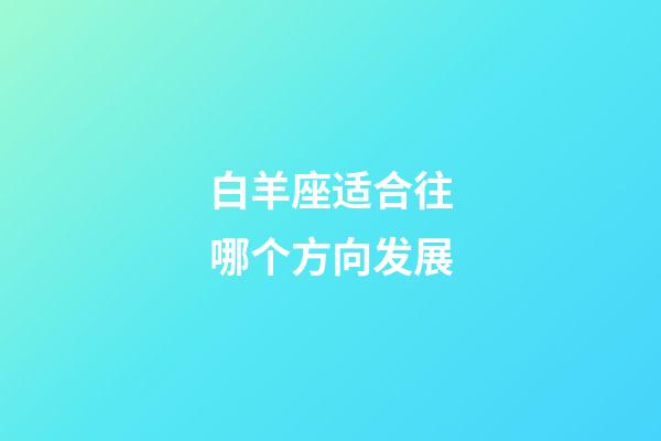 白羊座适合往哪个方向发展-第1张-星座运势-玄机派