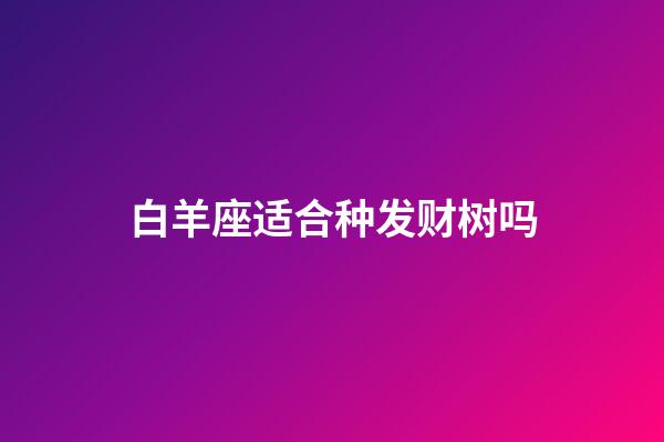 白羊座适合种发财树吗-第1张-星座运势-玄机派