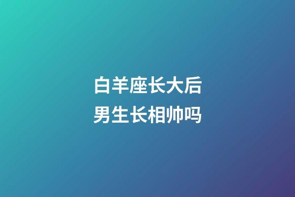 白羊座长大后男生长相帅吗-第1张-星座运势-玄机派