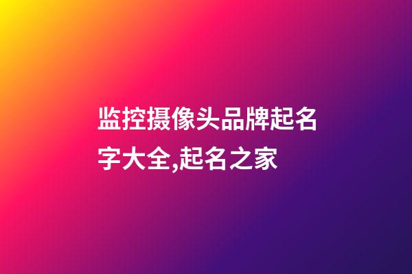 监控摄像头品牌起名字大全,起名之家-第1张-商标起名-玄机派