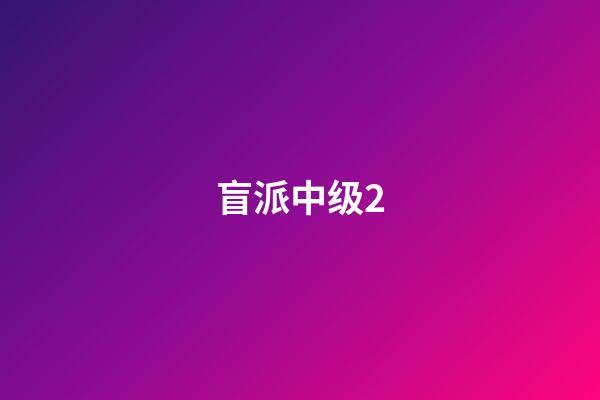 盲派中级2