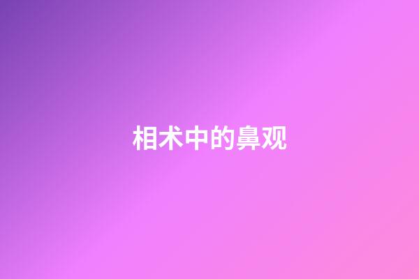 相术中的鼻观