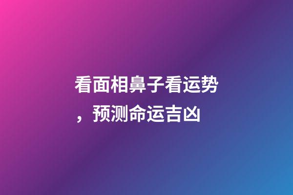 看面相鼻子看运势，预测命运吉凶