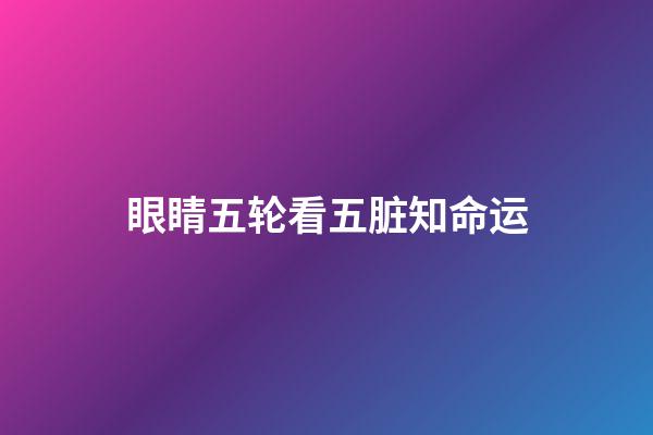 眼睛五轮看五脏知命运