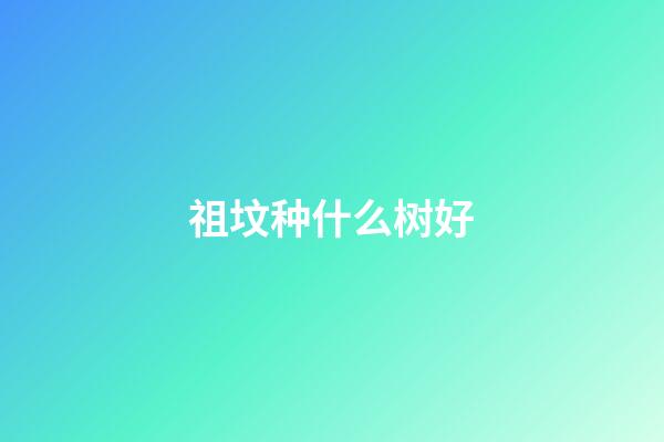 祖坟种什么树好