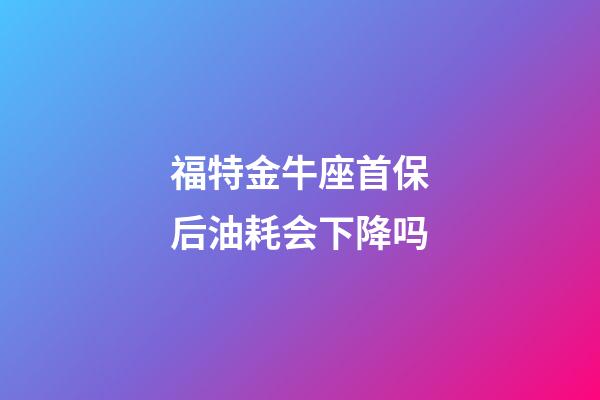 福特金牛座首保后油耗会下降吗-第1张-星座运势-玄机派