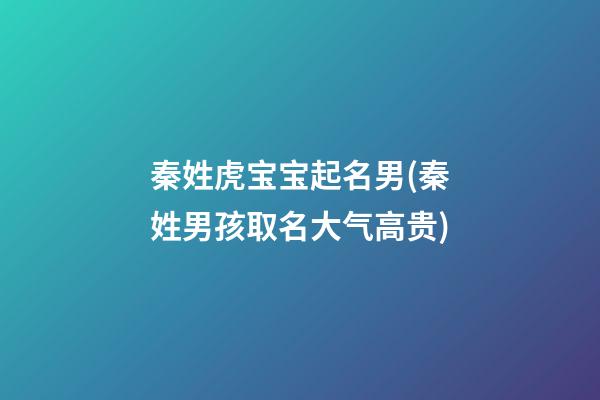 秦姓虎宝宝起名男(秦姓男孩取名大气高贵)