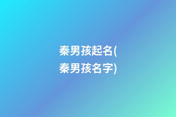 秦男孩起名(秦男孩名字)