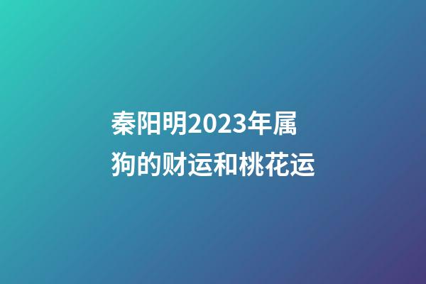 秦阳明2023年属狗的财运和桃花运