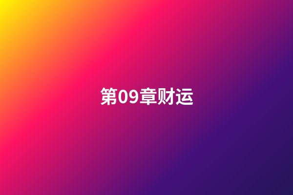 第09章财运