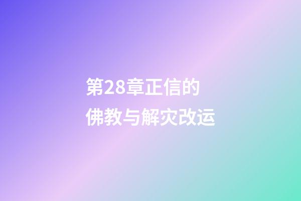 第28章正信的佛教与解灾改运