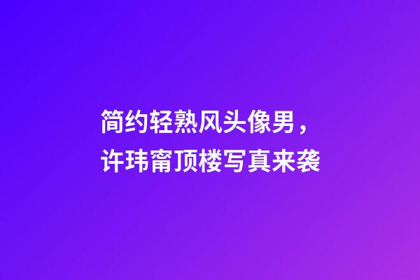 简约轻熟风头像男，许玮甯顶楼写真来袭-第1张-观点-玄机派