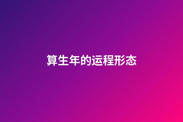 算生年的运程形态