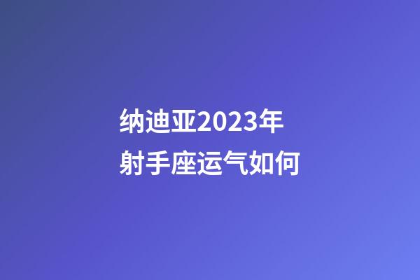纳迪亚2023年射手座运气如何-第1张-星座运势-玄机派