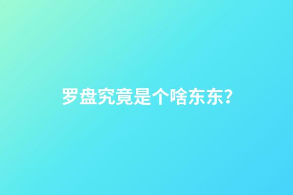 罗盘究竟是个啥东东？
