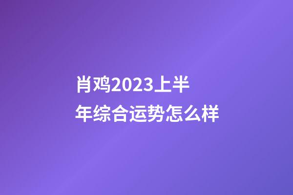 肖鸡2023上半年综合运势怎么样