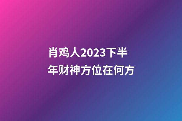 肖鸡人2023下半年财神方位在何方