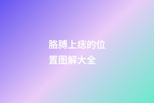 胳膊上痣的位置图解大全