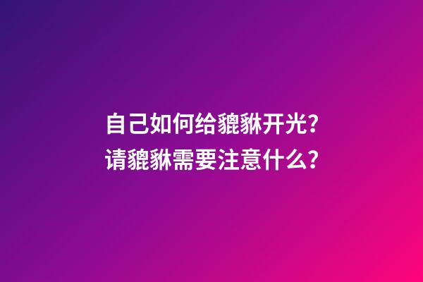 自己如何给貔貅开光？请貔貅需要注意什么？