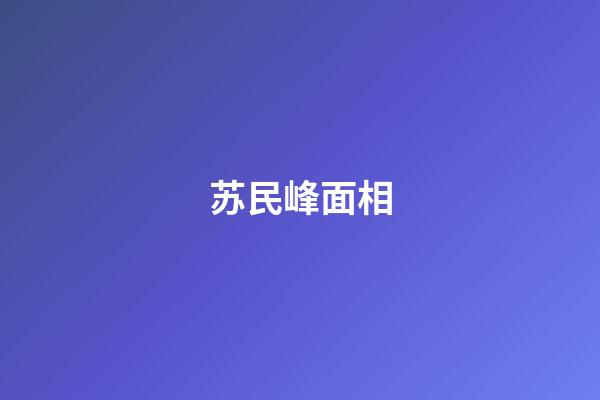 苏民峰面相
