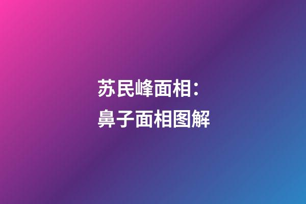 苏民峰面相：鼻子面相图解