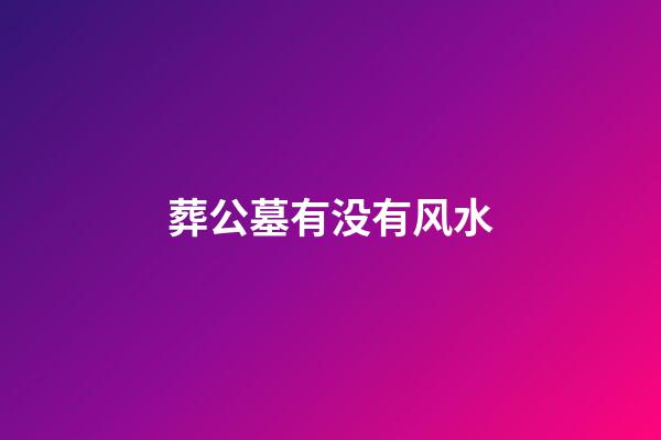 葬公墓有没有风水