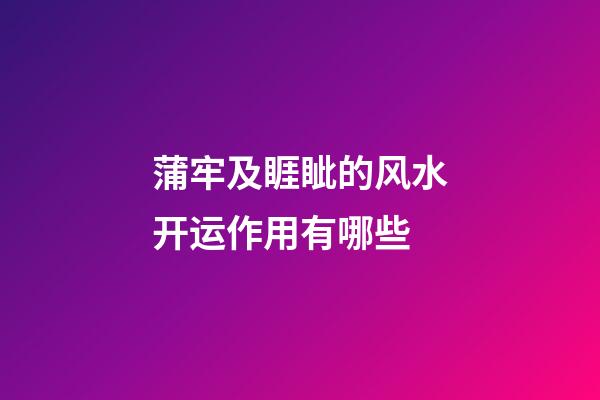 蒲牢及睚眦的风水开运作用有哪些?